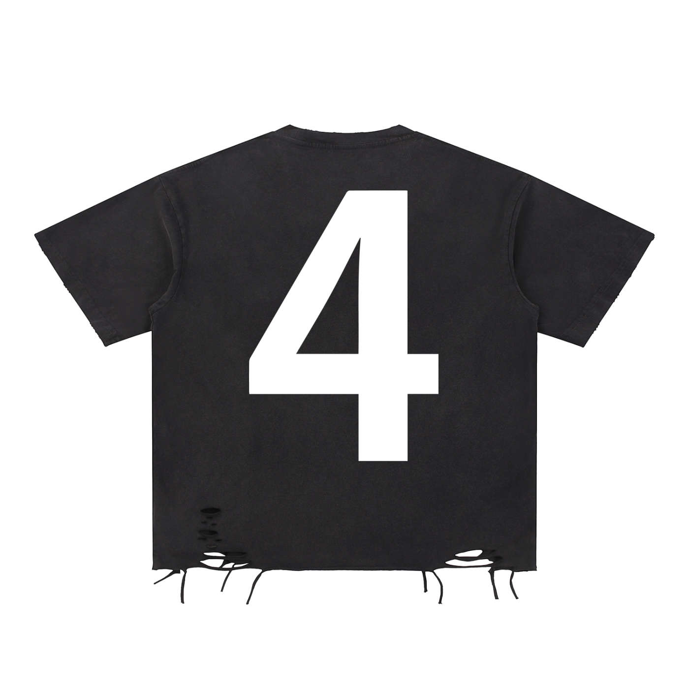 Snow Washed Raw-Hem T-Shirt