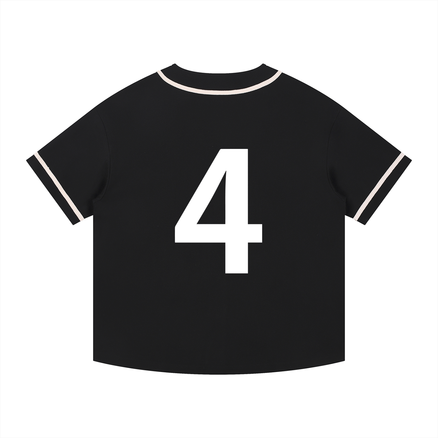 Contrast Piped Button-Up Jersey