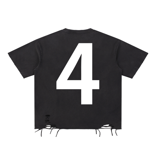 Snow Washed Raw-Hem T-Shirt